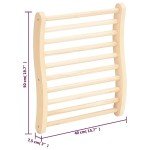 Pine S-Shape Sauna Backrest Wooden Bench