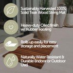 Solid Teak Non-Slip Sauna and Pool Mat