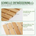 Bamboo Sauna Floor Mat with Rolling Frame 100x50 cm