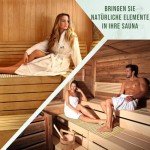 Bamboo Sauna Floor Mat with Rolling Frame 100x50 cm