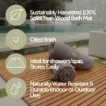 Premium Teak Shower and Bath Mat for Saunas