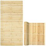 Bamboo Sauna Floor Mat with Rolling Frame 100x50 cm