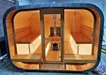 Wood-Fired Electric Outdoor Sauna - Handmade Wood