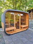 Wood-Fired Electric Outdoor Sauna - Handmade Wood