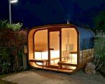 Wood-Fired Electric Outdoor Sauna - Handmade Wood
