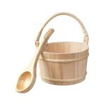 Wooden Sauna Bucket and Ladle Set