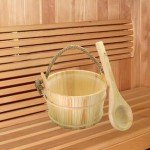 Wooden Sauna Bucket and Ladle Set