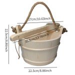 Wooden Sauna Bucket and Ladle Set - 6L