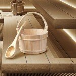 Wooden Sauna Bucket and Ladle Set