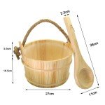 Wooden Sauna Bucket and Ladle Set