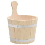 Wooden Pine Sauna Bucket and Ladle Set