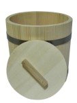 Wooden Bucket Barrel with Lid for Sauna Storage
