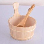 Wooden Sauna Bucket and Ladle Set - 2 Pieces