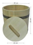 Wooden Bucket Barrel with Lid for Sauna Storage
