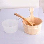 Wooden Sauna Bucket and Ladle Set - 2 Pieces