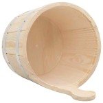 Wooden Pine Sauna Bucket and Ladle Set