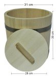 Wooden Bucket Barrel with Lid for Sauna Storage