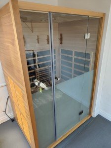 2-Person Infrared Sauna with Bluetooth Speakers and Lighting