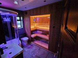 Custom Indoor Wooden Sauna for Home Use