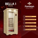 Fonteyn Bella 1-Person Sauna with Bluetooth Panel
