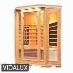 Vidalux 3-Person Corner Infrared Sauna with Carbon Heaters