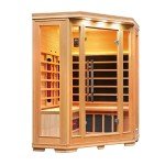 Vidalux 3-Person Corner Infrared Sauna with Carbon Heaters