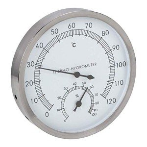 Fdit 2-in-1 Stainless Steel Sauna Thermometer & Hygrometer