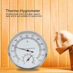 Fdit 2-in-1 Stainless Steel Sauna Thermometer & Hygrometer