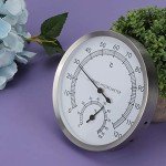 Fdit 2-in-1 Stainless Steel Sauna Thermometer & Hygrometer