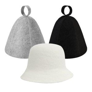 Bettinay Comfortable Felt Sauna Hats - 3 Pack