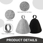 Bettinay Comfortable Felt Sauna Hats - 3 Pack
