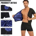 Men's Sauna Sweat Suit T-Shirt for Weight Loss