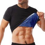 Men's Short Sleeve Sauna Shirt - Black/Blue