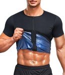 KUMAYES Men’s Short Sleeve Sauna Sweat Shirt