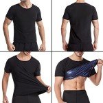 Men's Short Sleeve Sauna Shirt - Black/Blue