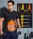 KUMAYES Men’s Short Sleeve Sauna Sweat Shirt