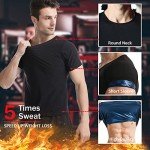 Men's Short Sleeve Sauna Shirt - Black/Blue