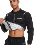 Clevvets Men's Long Sleeve Sauna Workout Jacket