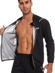 Clevvets Men's Long Sleeve Sauna Workout Jacket