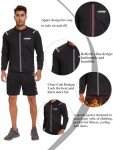 Clevvets Men's Long Sleeve Sauna Workout Jacket