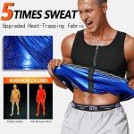 Men's Sauna Vest with Zipper and Waist Trimmer