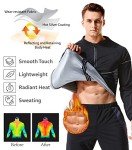 Men's Long Sleeve Sauna Jacket for Workouts