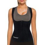Junlan Women's Sauna Suit Waist Trainer Vest - Black