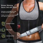 Junlan Women's Sauna Suit Waist Trainer Vest - Black