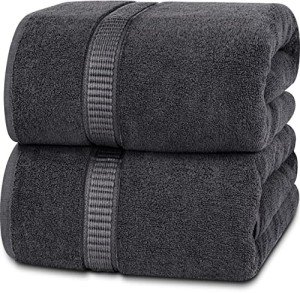 Utopia Jumbo Bath Sheets - 100% Cotton (2 Pack)