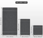 Utopia 8-Piece Cotton Towel Set - Gray
