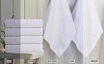 6 Pack Premium Quick-Dry Cotton Bath Towels