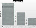 Utopia 8-Piece Luxury Towel Set in Cool Grey