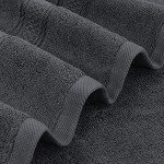 Soft Cotton Bath Towels Set - 4 Pieces (Grey)