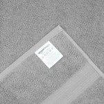 Soft 100% Cotton Bath Towels in Grey - 2-Pack